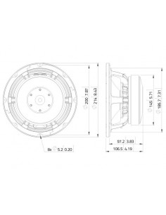 LAVOCE WAF082.00 8″ Woofer Ferrite Magnet Aluminium Basket Drive 2